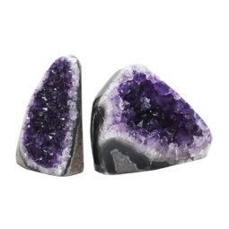 Amethyst Crystal Geode Specimen Set 2 Pieces DV255 | Crystal Factory