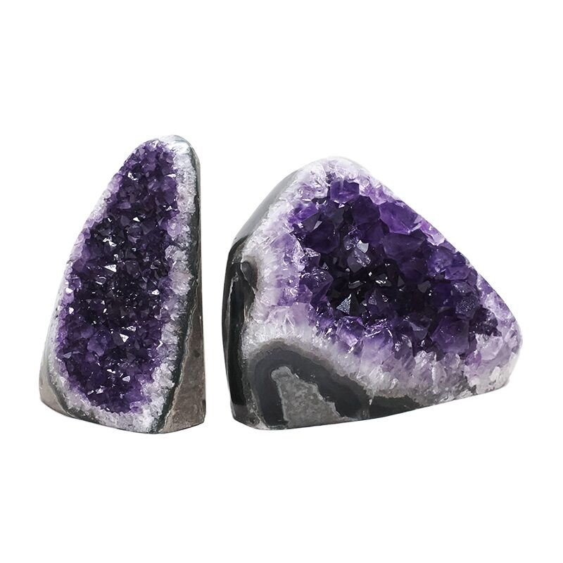1.3kg Amethyst Crystal Geode Specimen Set 2 Pieces DV255 3 Amethyst Crystal Geode Specimen Set 2 Pieces DV255 | Crystal Factory