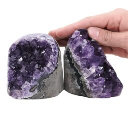 Amethyst Crystal Geode Specimen Set 2 Pieces DV257 | Crystal Factory
