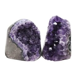 Amethyst Crystal Geode Specimen Set 2 Pieces DV257 | Crystal Factory