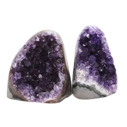 Amethyst Crystal Geode Specimen Set 2 Pieces DV258 | Crystal Factory