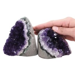 Amethyst Crystal Geode Specimen Set 2 Pieces DV259 | Crystal Factory