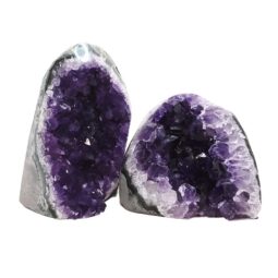 Amethyst Crystal Geode Specimen Set 2 Pieces DV259 | Crystal Factory