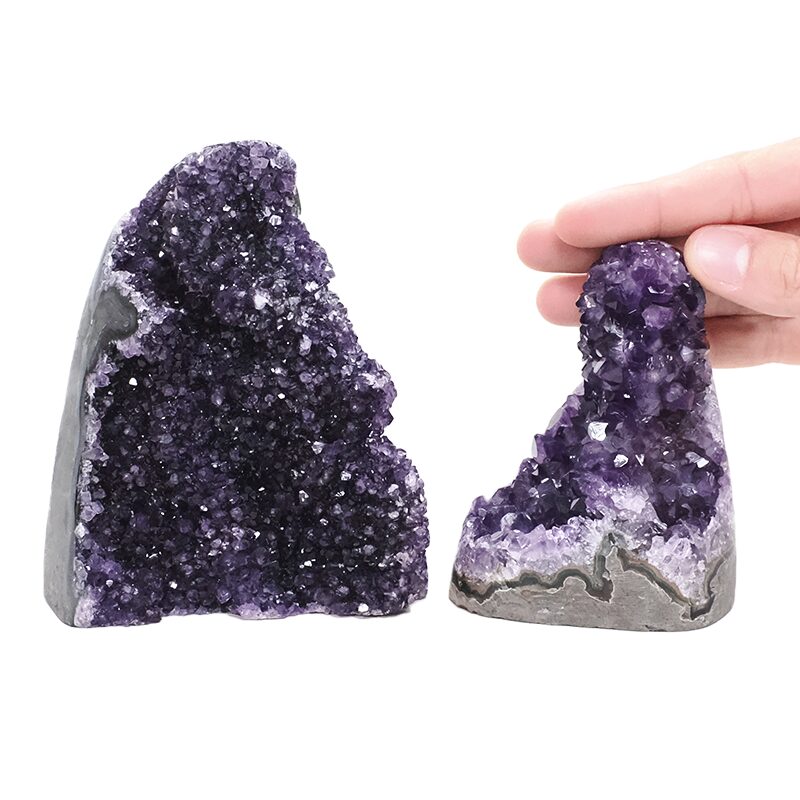 1.3kg Amethyst Crystal Geode Specimen Set 2 Pieces DV260 4 Amethyst Crystal Geode Specimen Set 2 Pieces DV260 | Crystal Factory