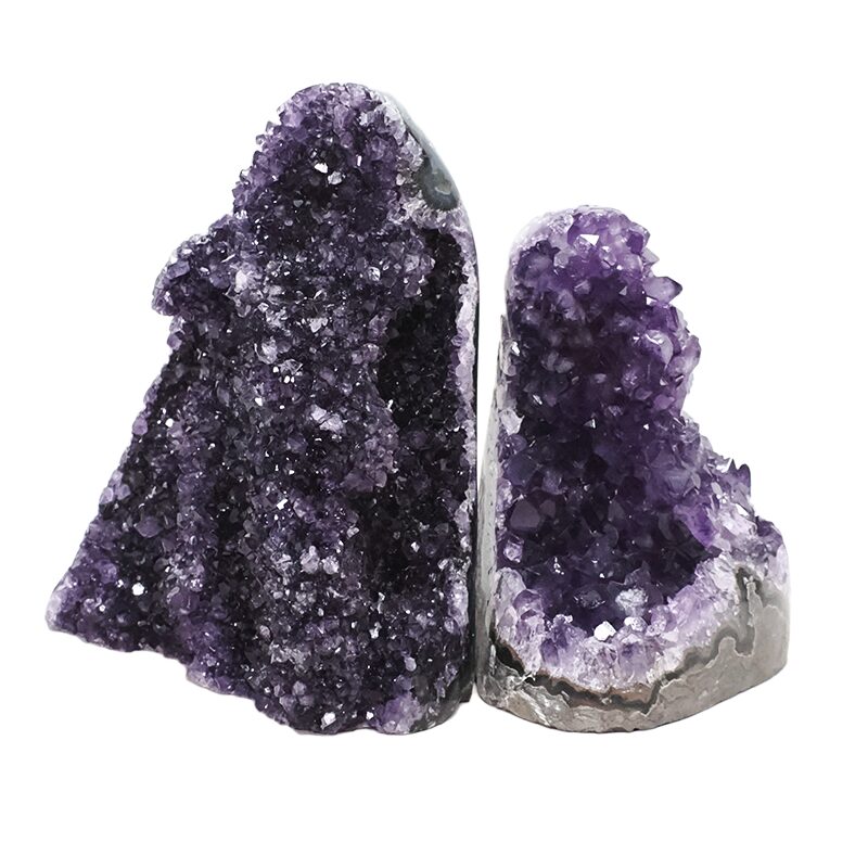 1.3kg Amethyst Crystal Geode Specimen Set 2 Pieces DV260 3 Amethyst Crystal Geode Specimen Set 2 Pieces DV260 | Crystal Factory