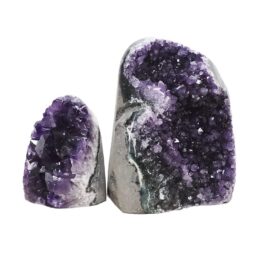 Amethyst Crystal Geode Specimen Set 2 Pieces DV261 | Crystal Factory