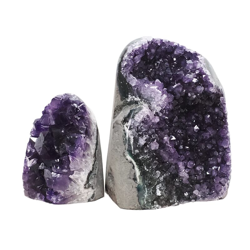 1.3kg Amethyst Crystal Geode Specimen Set 2 Pieces DV261 3 Amethyst Crystal Geode Specimen Set 2 Pieces DV261 | Crystal Factory