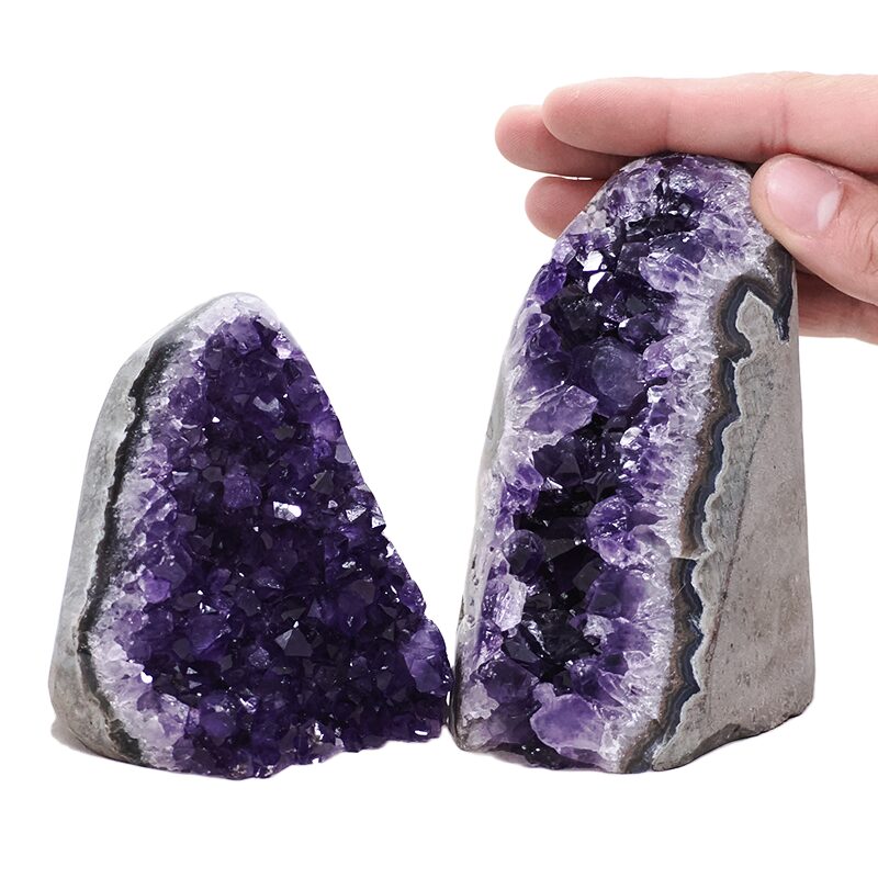 1.3kg Amethyst Crystal Geode Specimen Set 2 Pieces DV265 4 Amethyst Crystal Geode Specimen Set 2 Pieces DV265 | Crystal Factory