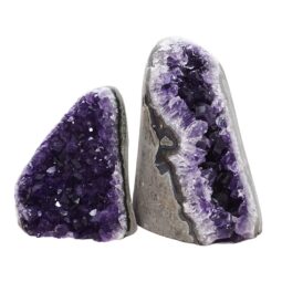 Amethyst Crystal Geode Specimen Set 2 Pieces DV265 | Crystal Factory