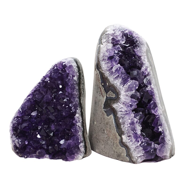 1.3kg Amethyst Crystal Geode Specimen Set 2 Pieces DV265 3 Amethyst Crystal Geode Specimen Set 2 Pieces DV265 | Crystal Factory