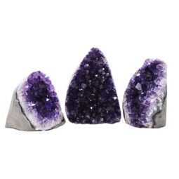 Amethyst Crystal Geode Specimen Set 3 Pieces DV269 | Crystal Factory