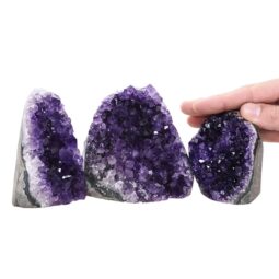 Amethyst Crystal Geode Specimen Set 3 Pieces DV271 | Crystal Factory