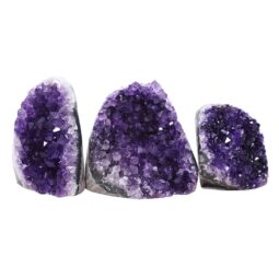 Amethyst Crystal Geode Specimen Set 3 Pieces DV271 | Crystal Factory