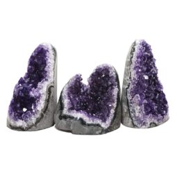 Amethyst Crystal Geode Specimen Set 3 Pieces DV273 | Crystal Factory