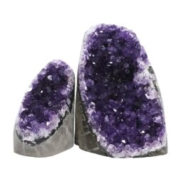 Amethyst Crystal Geode Specimen Set 2 Pieces DV276 | Crystal Factory