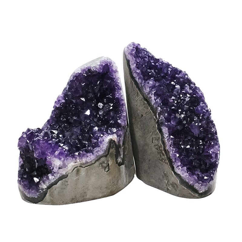 1.4kg Amethyst Crystal Geode Specimen Set 2 Pieces DV277 3 Amethyst Crystal Geode Specimen Set 2 Pieces DV277 | Crystal Factory