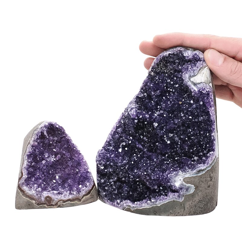 1.5kg Amethyst Crystal Geode Specimen Set 2 Pieces DV280 4 Amethyst Crystal Geode Specimen Set 2 Pieces DV280 | Crystal Factory