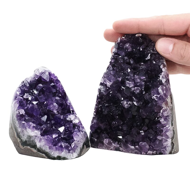 1.4kg Amethyst Crystal Geode Specimen Set 2 Pieces DV283 4 Amethyst Crystal Geode Specimen Set 2 Pieces DV283 | Crystal Factory
