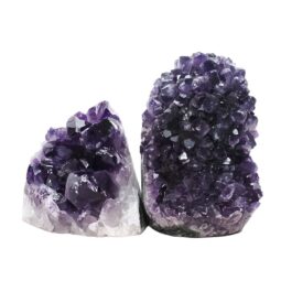 Amethyst Crystal Geode Specimen Set 2 Pieces DV284 | Crystal Factory