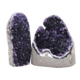 Amethyst Crystal Geode Specimen Set 2 Pieces DV286 | Crystal Factory