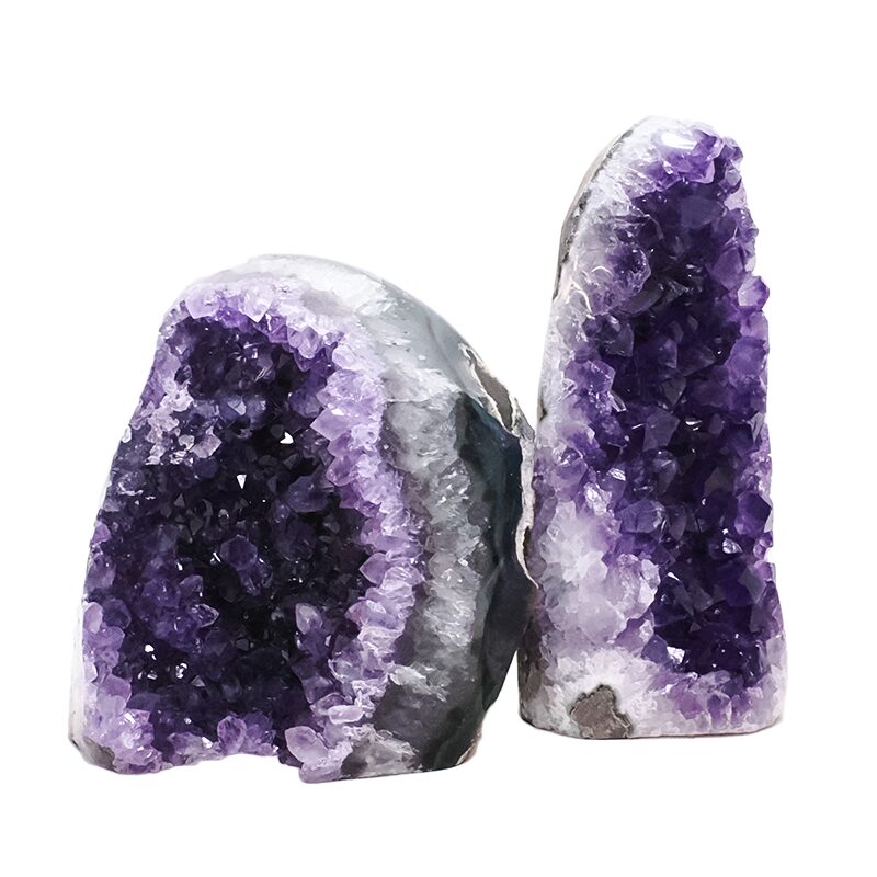 1.3kg Amethyst Crystal Geode Specimen Set 2 Pieces DV287 3 Amethyst Crystal Geode Specimen Set 2 Pieces DV287 | Crystal Factory