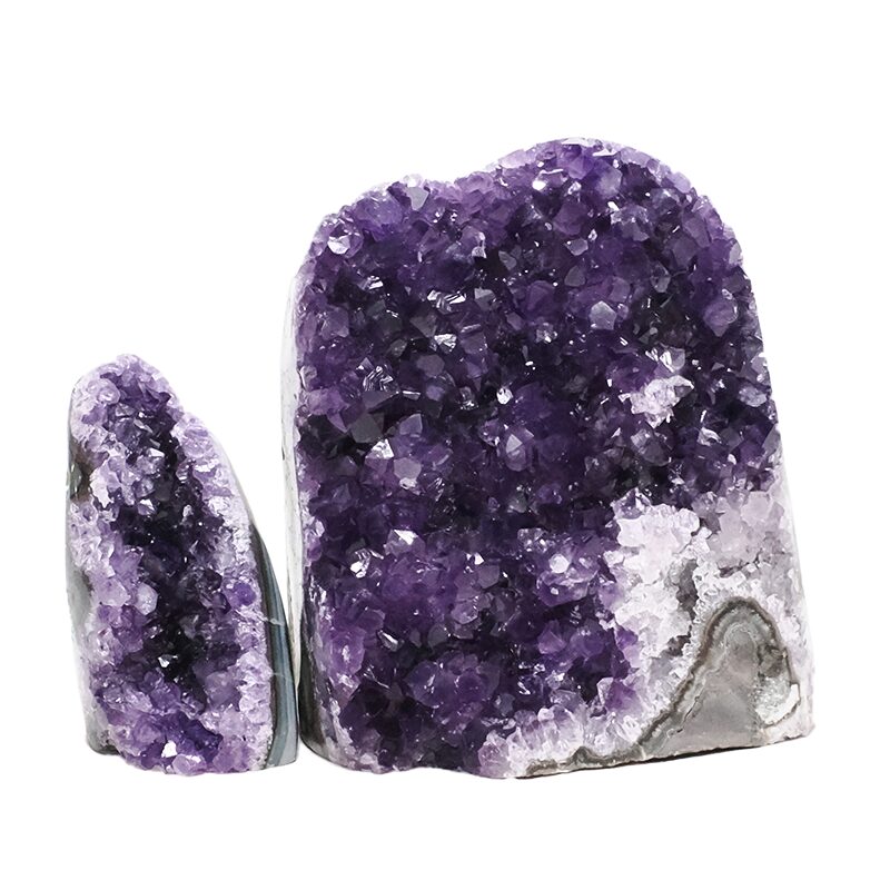 1.3kg Amethyst Crystal Geode Specimen Set 2 Pieces DV288 3 Amethyst Crystal Geode Specimen Set 2 Pieces DV288 | Crystal Factory