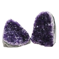 Amethyst Crystal Geode Specimen Set 2 Pieces DV297 | Crystal Factory