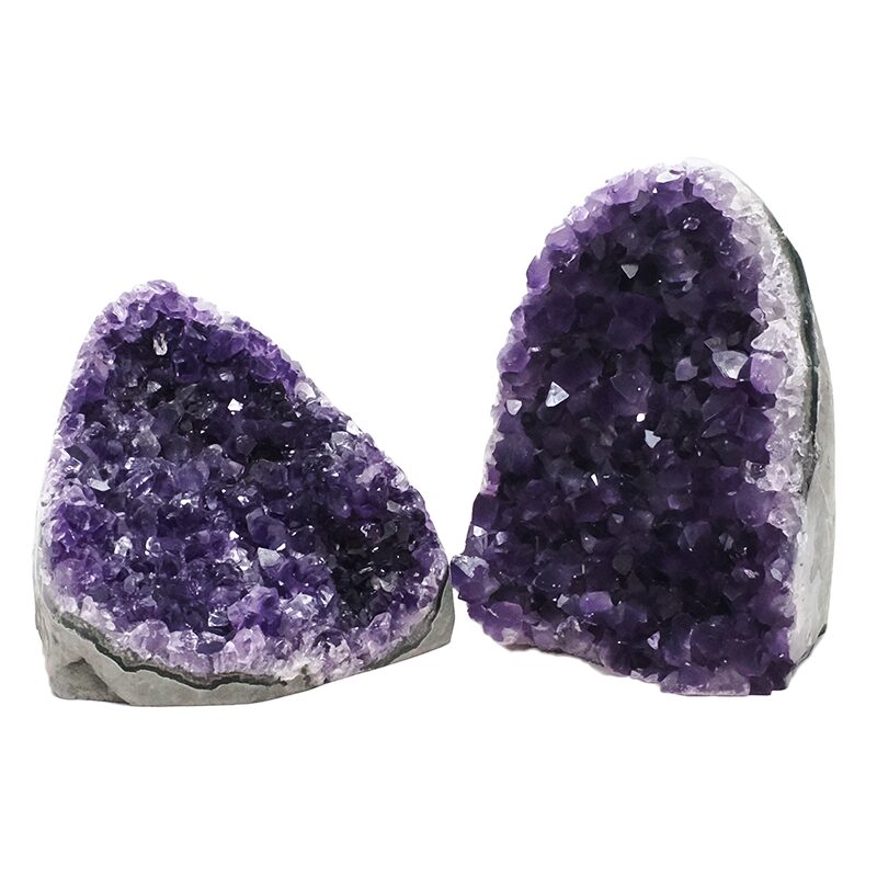 1.3kg Amethyst Crystal Geode Specimen Set 2 Pieces DV297 3 Amethyst Crystal Geode Specimen Set 2 Pieces DV297 | Crystal Factory