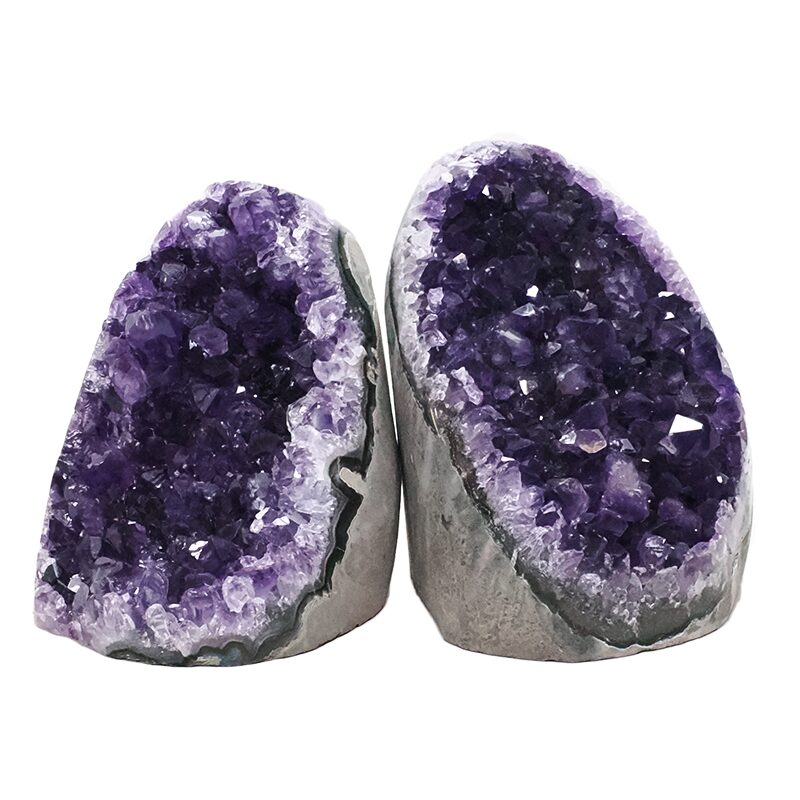 1.3kg Amethyst Crystal Geode Specimen Set 2 Pieces DV298 3 Amethyst Crystal Geode Specimen Set 2 Pieces DV298 | Crystal Factory