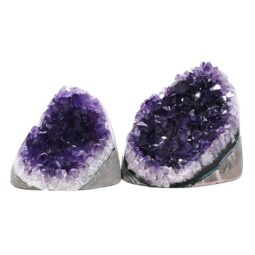 Amethyst Crystal Geode Specimen Set 2 Pieces DV299 | Crystal Factory