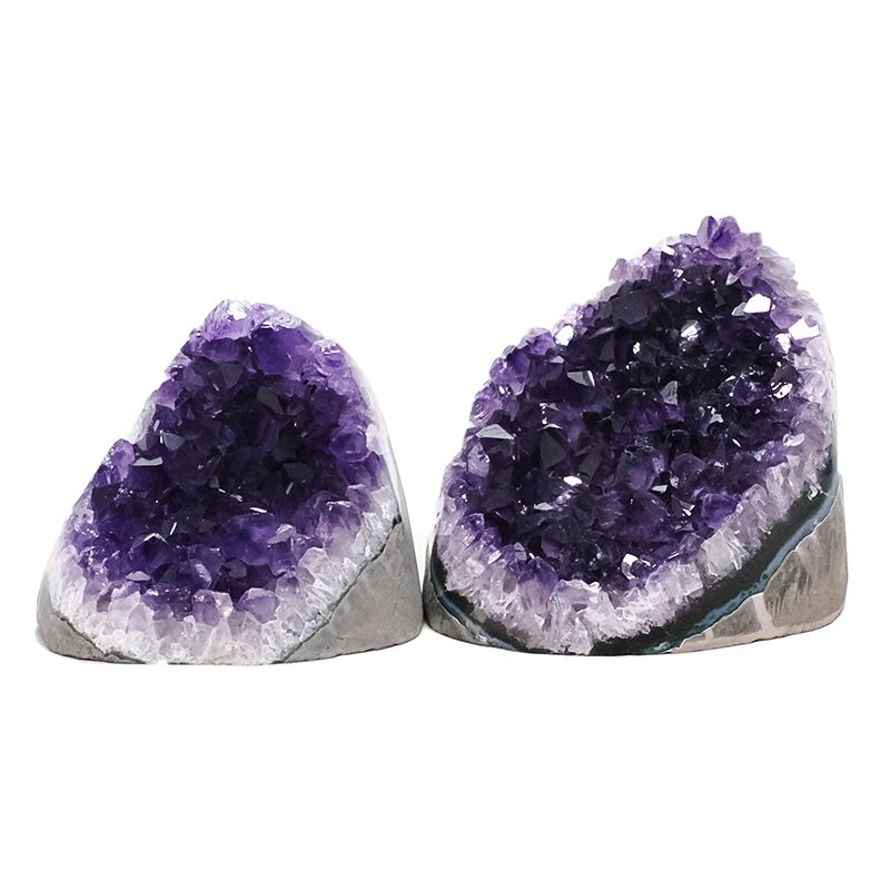 1.3kg Amethyst Crystal Geode Specimen Set 2 Pieces DV299 3 Amethyst Crystal Geode Specimen Set 2 Pieces DV299 | Crystal Factory