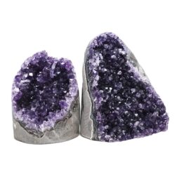 Amethyst Crystal Geode Specimen Set 2 Pieces DV300 | Crystal Factory