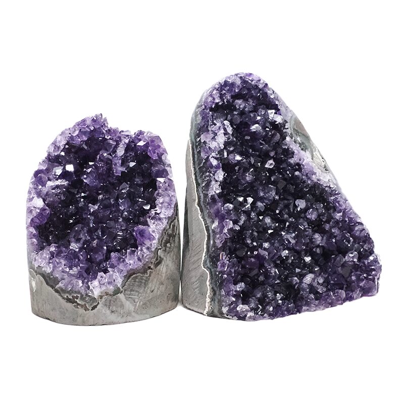 1.4kg Amethyst Crystal Geode Specimen Set 2 Pieces DV300 3 Amethyst Crystal Geode Specimen Set 2 Pieces DV300 | Crystal Factory