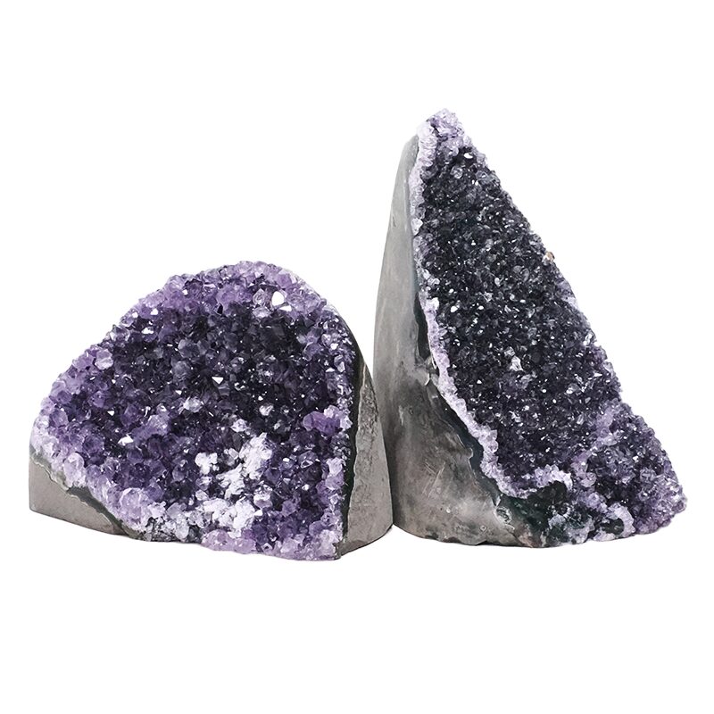 1.4kg Amethyst Crystal Geode Specimen Set 2 Pieces DV301 3 Amethyst Crystal Geode Specimen Set 2 Pieces DV301 | Crystal Factory