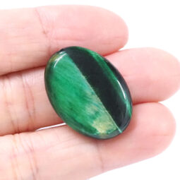 Green Tigers Eye Oval Bead | Crystal Factory