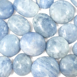 Madagascar Blue Calcite Palm Stones 500g Parcel | Crystal Factory