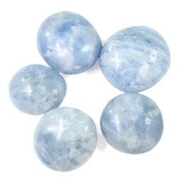 Madagascar Blue Calcite Palm Stones 500g Parcel | Crystal Factory