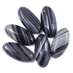 Natural Banded Agate Cabochon Oval Stone | Crystal Factory