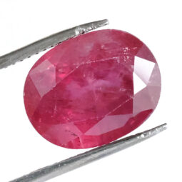 Ruby Oval Faceted Gemstone - Large | Crystal Factory