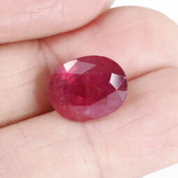 Ruby Oval Faceted Gemstone - Large | Crystal Factory