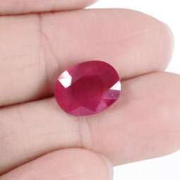Ruby Oval Faceted Gemstone - Medium | Crystal Factory