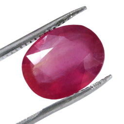Ruby Oval Faceted Gemstone - Medium | Crystal Factory