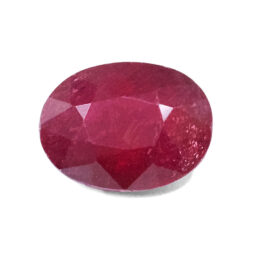 Ruby Oval Faceted Gemstone - Mini | Crystal Factory