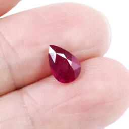 Ruby Pear Faceted Gemstone – Mini | Crystal Factory