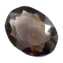 Smoky Topaz Faceted Oval Gemstone | Crystal Factory