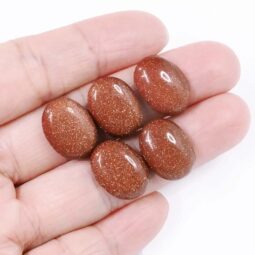 Sun Sitara Goldstone Oval Cabochon Stones Parcel | Crystal Factory