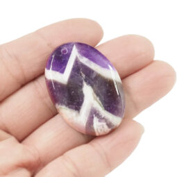 Chevron Amethyst Pendant Cabochon Stone | Crystal Factory