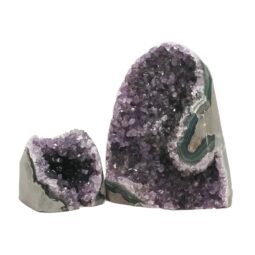 Amethyst Crystal Geode Specimen Set 2 Pieces DN2014 | Crystal Factory