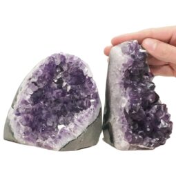 Amethyst Crystal Geode Specimen Set 2 Pieces DN2015 | Crystal Factory