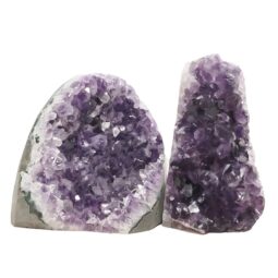Amethyst Crystal Geode Specimen Set 2 Pieces DN2015 | Crystal Factory